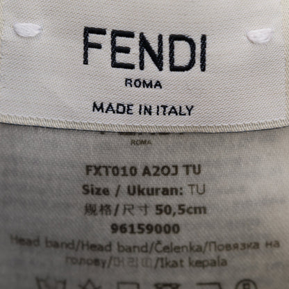 Fendi Brown Wool Zucca FF Logo Headband