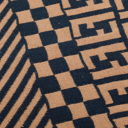Fendi Brown Wool Zucca FF Logo Scarf