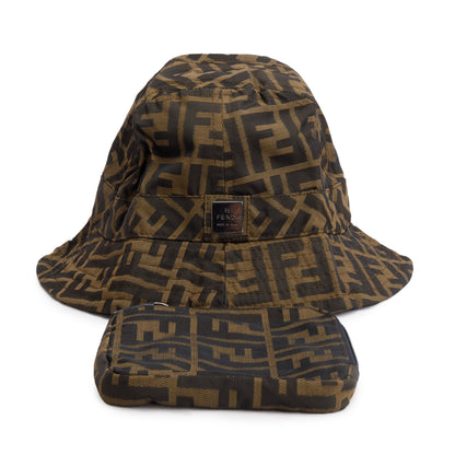 Fendi Brown Zucca FF Canvas Bucket Hat, Size S
