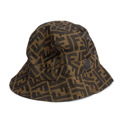 Fendi Brown Zucca FF Canvas Bucket Hat, Size S