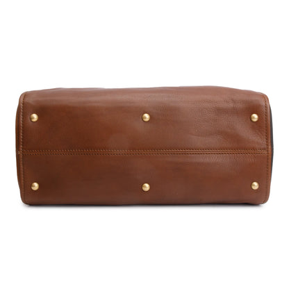 Fendi Brown/Black Calfskin Leather Mediu Chameleon Tote