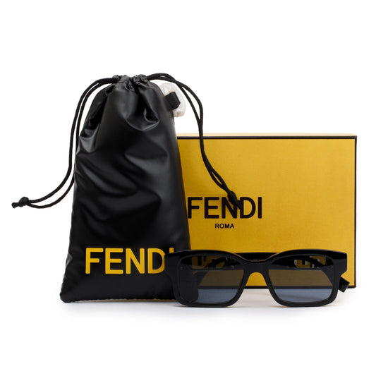Fendi FE0050I Black Acetate O'Lock Cat-Eye Sunglasses