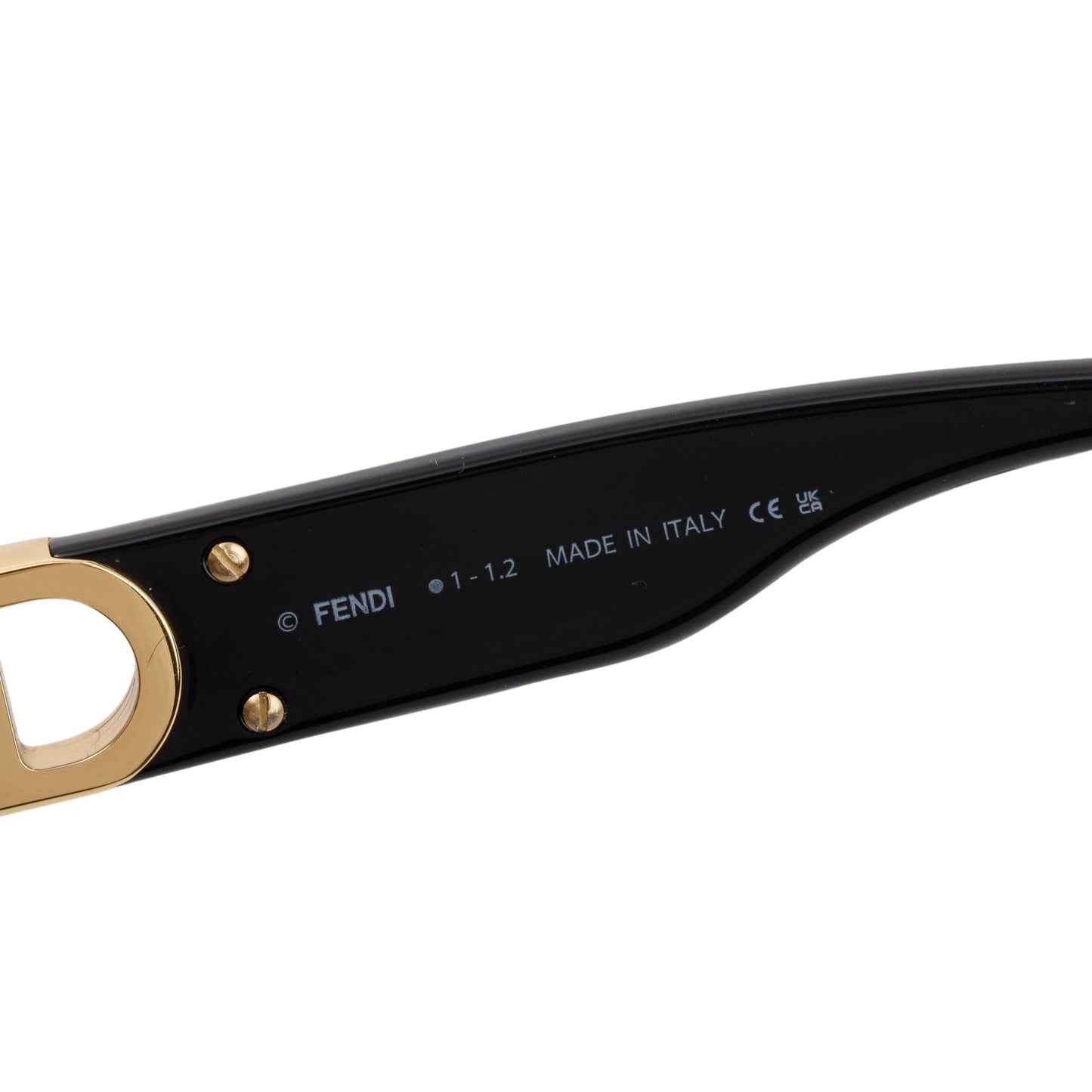 Fendi FE0050I Black Acetate O'Lock Cat-Eye Sunglasses