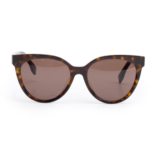 Fendi FE400088U Havana Acetate Cat-Eye Sunglasses