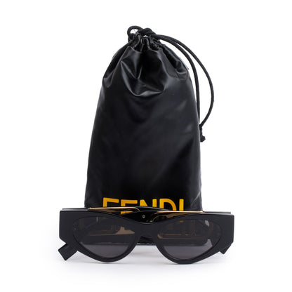 Fendi FE40049I Back Acetate O'Lock Oval Sunglasses