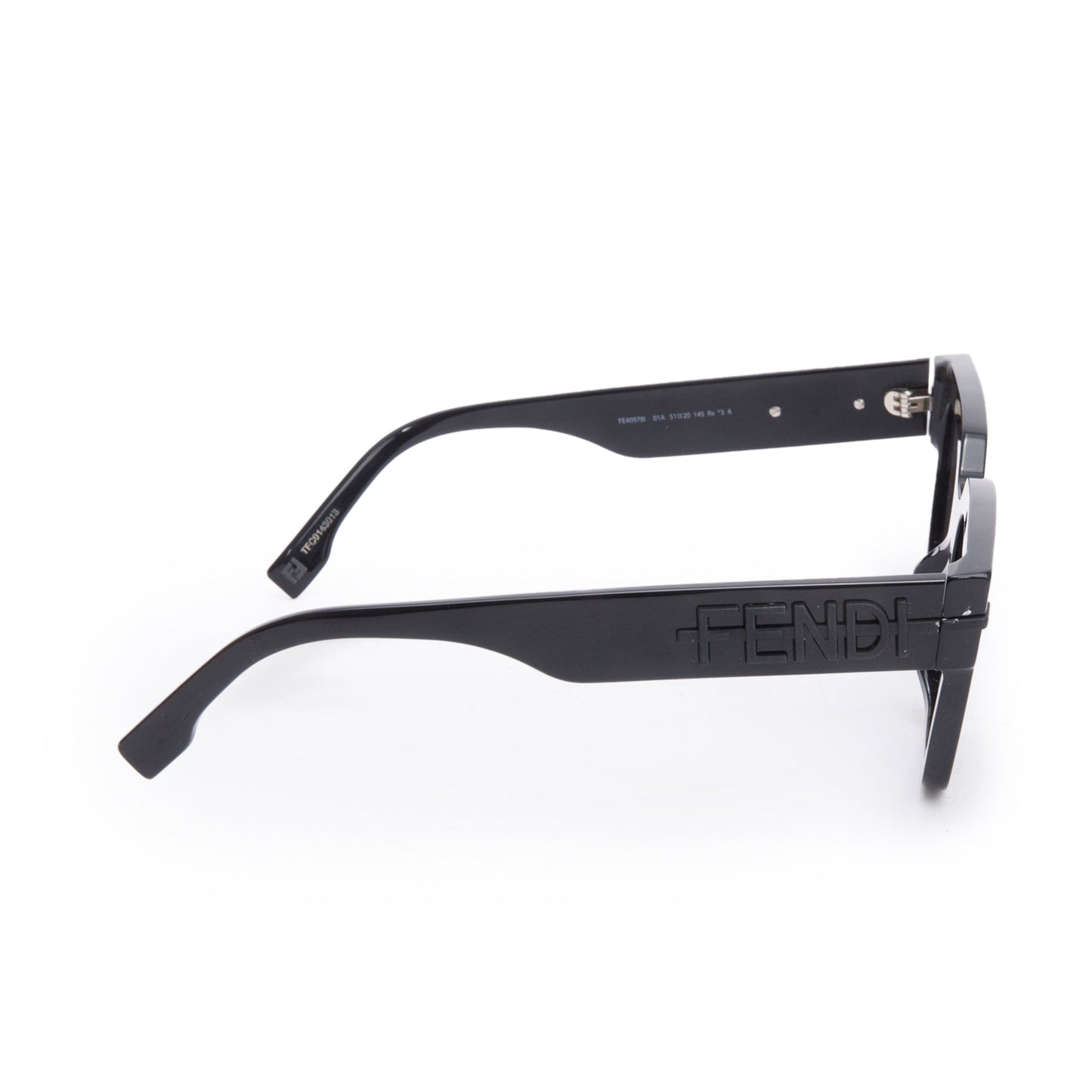 Fendi FE40078I Black Acetate Fendigraphy Square Sunglasses