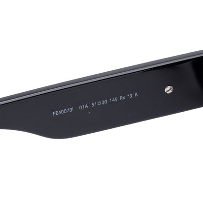 Fendi FE40078I Black Acetate Fendigraphy Square Sunglasses