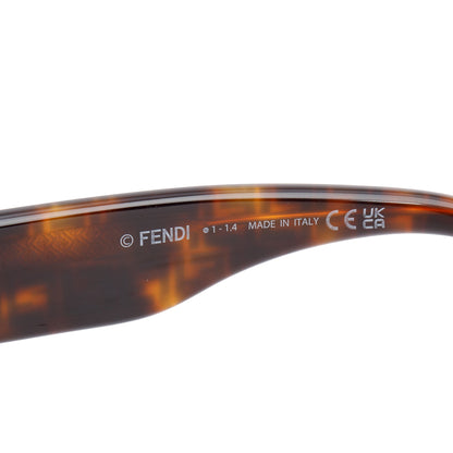 Fendi FE40101 Havana Acetate Square Sunglasses