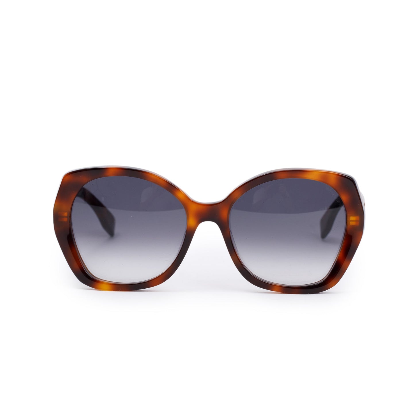 Fendi FE401121 Tortoise Acetate Lettering Square Sunglasses