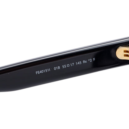 Fendi FE40151I Black Acetate Square Sunglasses