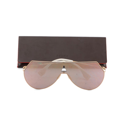 Fendi FF 0913/S Shield Mirrored Sunglasses