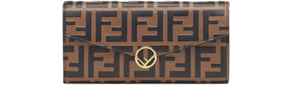 FENDI FF Logo Continental Bifold Wallet Purse