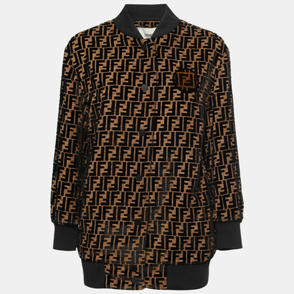 FENDI FF LOGO VELVET JACKET