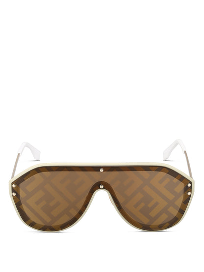 FENDI FF PATTERNED MASK UNISEX SUNGLASSES
