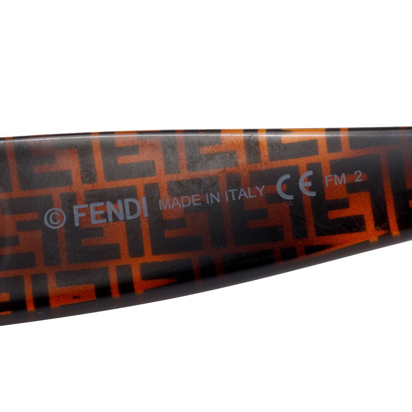 Fendi FF0359/G/S FF Zucca Havana Acetate Fendi First Square Sunglasses