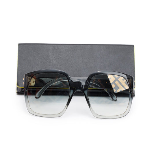 Fendi FF0404S Grey Ombre Acetate Fendi Roma Oversize Sunglasses