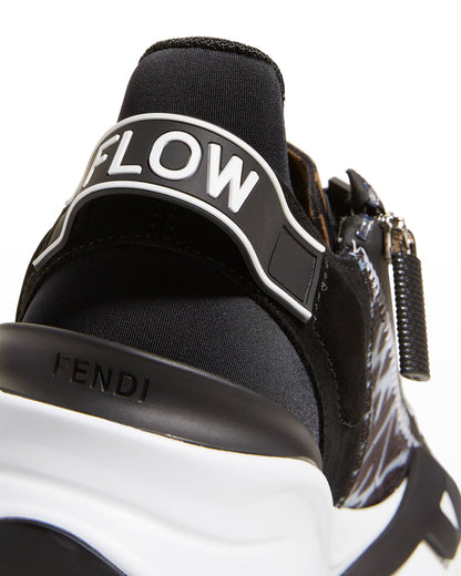 Fendi Flow FF Side-Zip Trainer Sneakers