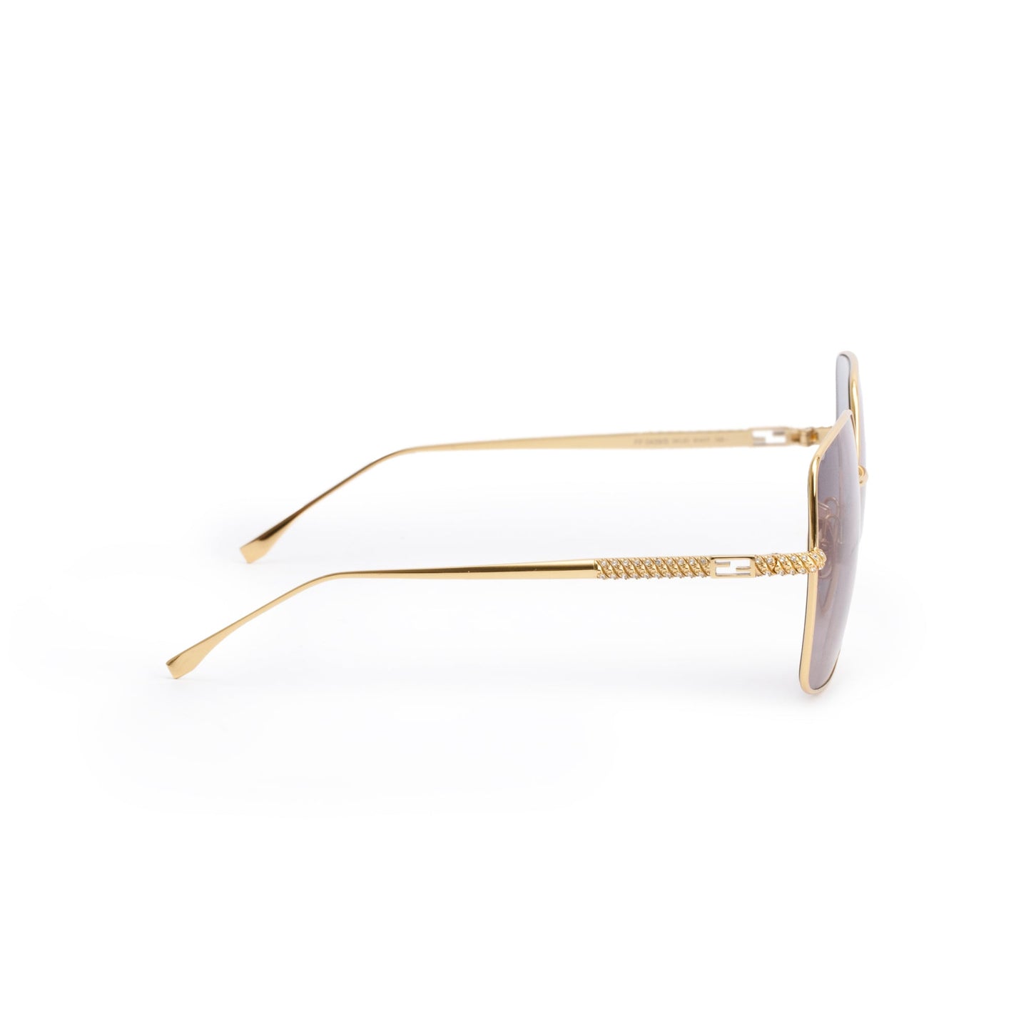Fendi Gold-Tone Metal F is Fendi FF 0439/S Square Sunglasses
