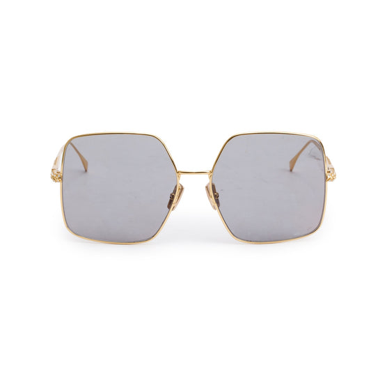 Fendi Gold-Tone Metal F is Fendi FF 0439/S Square Sunglasses