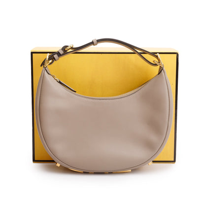 Fendi Grey Calf Leather Small Fendigraphy Bag