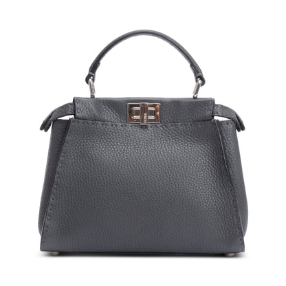 Fendi Grey Romano Selleria Mini Peekaboo Bag