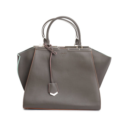 Fendi Grey Vitello Elite Leather Medium 3Jours Tote