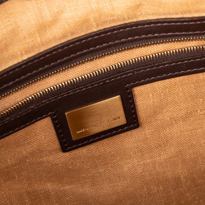 Fendi Leather-Trimmed FF Zucca Tote