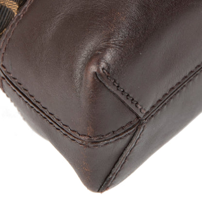 Fendi Leather-Trimmed FF Zucca Tote