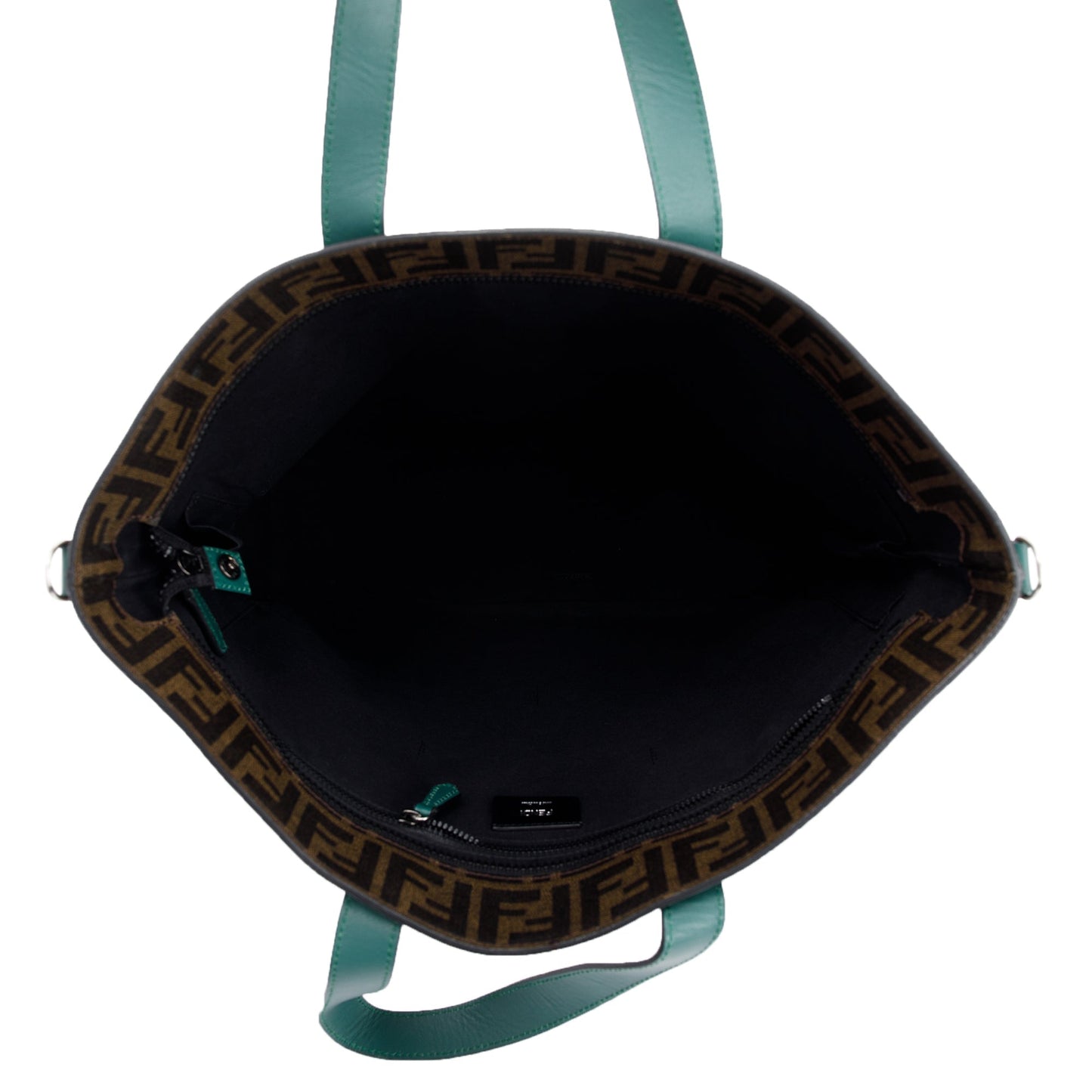 Fendi Leather-Trimmed FF Zucca Tote