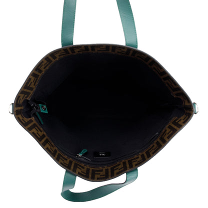 Fendi Leather-Trimmed FF Zucca Tote