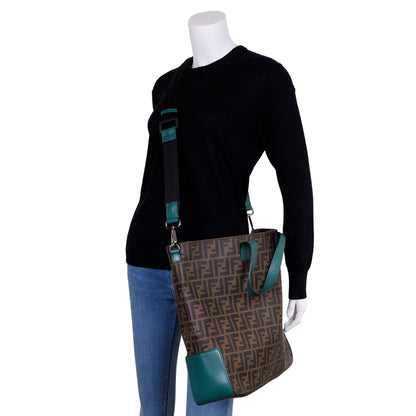 Fendi Leather-Trimmed FF Zucca Tote