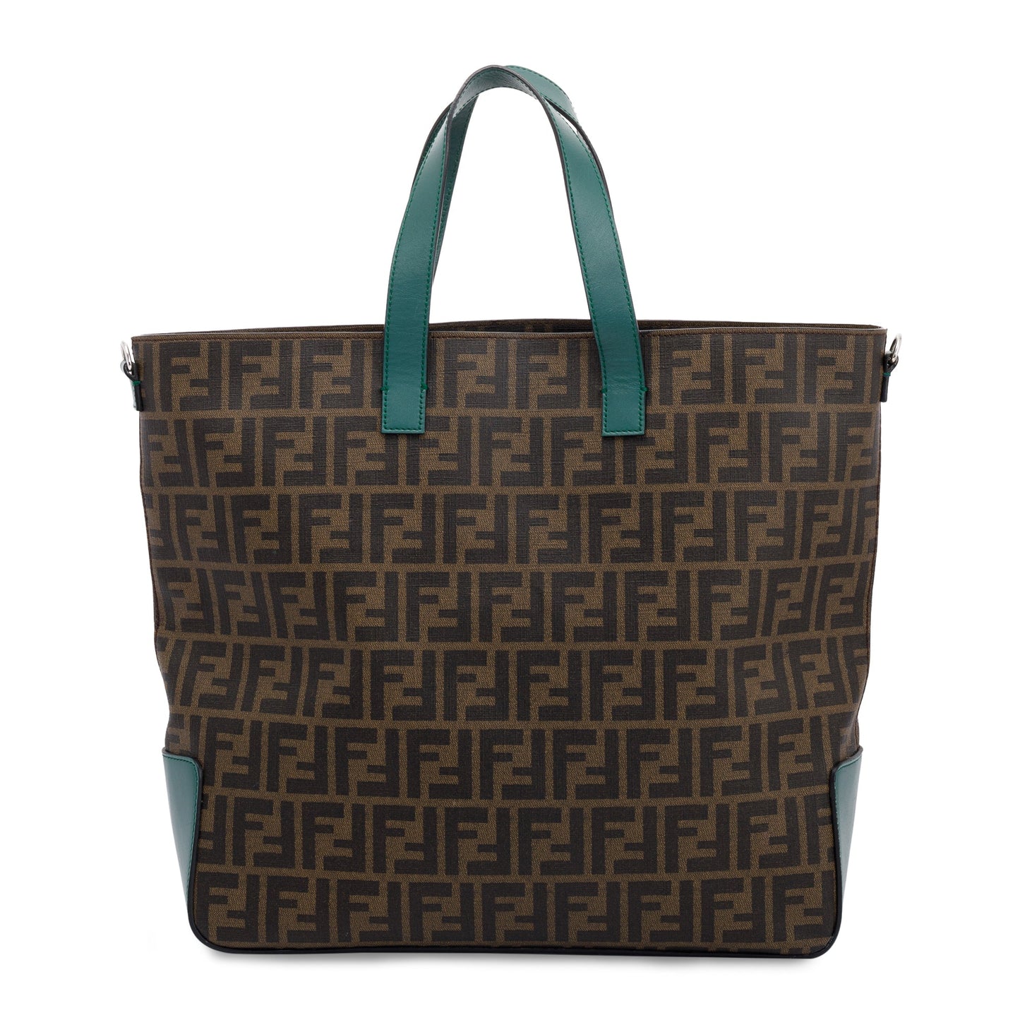 Fendi Leather-Trimmed FF Zucca Tote