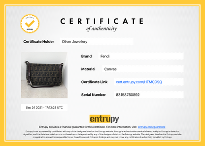Fendi Leather-Trimmed Zucca Shoulder Bag