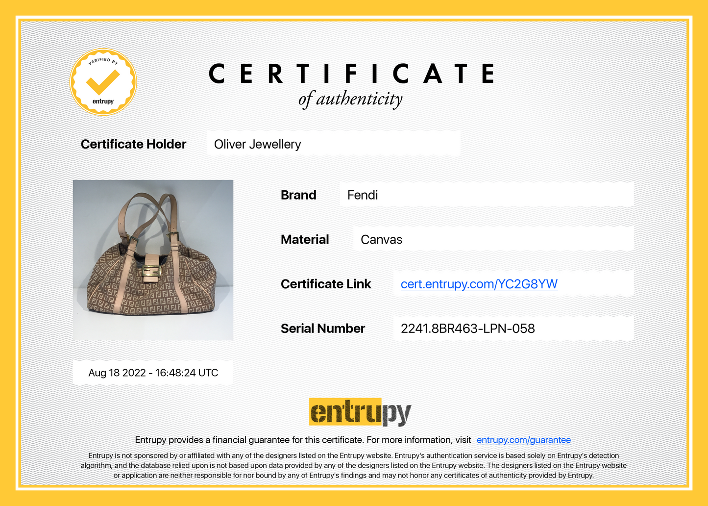 Fendi Leather-Trimmed Zucchino Shoulder Bag