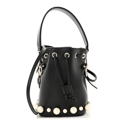 FENDI LIBERTY PEARL CALFSKIN MINI MON TRÃSOR BUCKET BAG