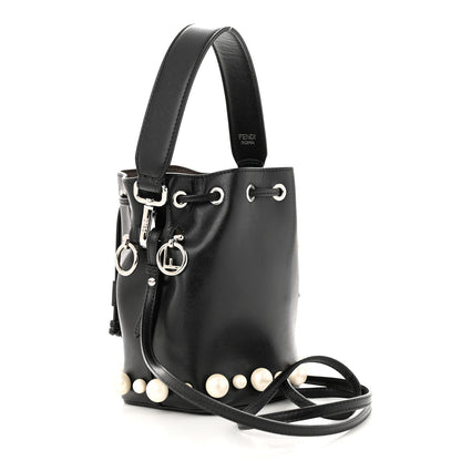 FENDI LIBERTY PEARL CALFSKIN MINI MON TRÃSOR BUCKET BAG