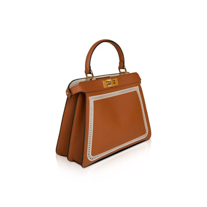 Fendi Medium Embroidered Leather Peekaboo Iseeu Bag