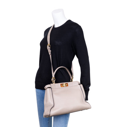 Fendi Medium Peekaboo Bag with Tortoise Detail