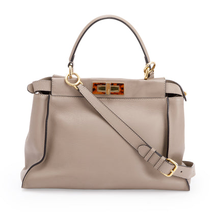 Fendi Medium Peekaboo Bag with Tortoise Detail