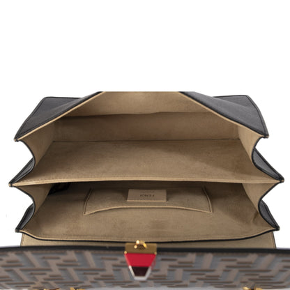 Fendi Medium Zucca Leather Kan I Liberty Shoulder Bag