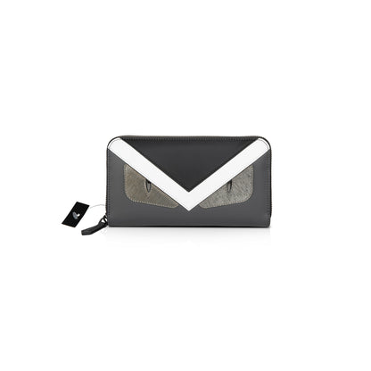 Fendi Monster Motif Leather Continental Wallet