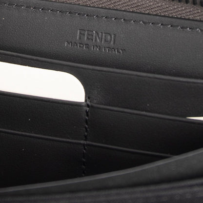 Fendi Monster Motif Leather Continental Wallet