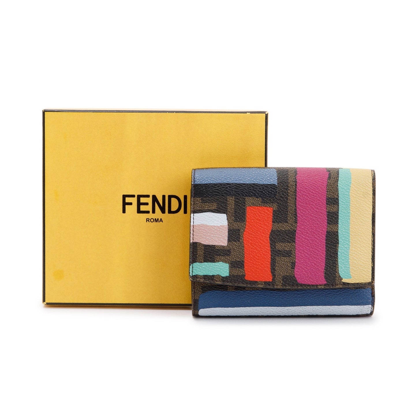 Fendi Multicolour Zucca Compact Wallet