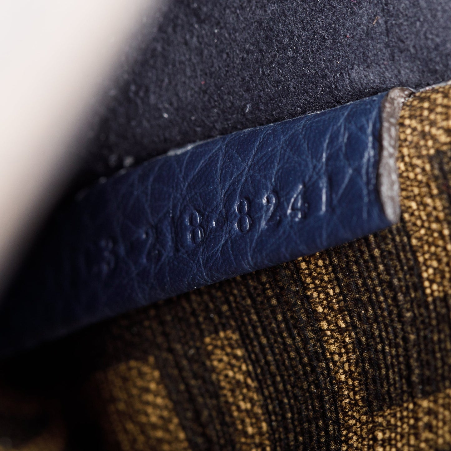 Fendi Navy Calfskin Leather Mini Peekaboo ISeeU Bag