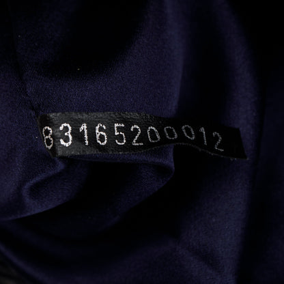 Fendi Navy FF Zucchino Canvas Leather Trimmed Mini Tote