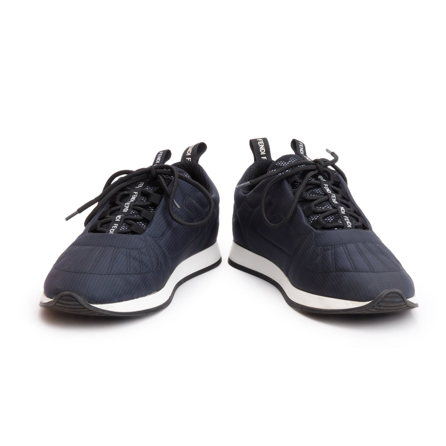 Fendi Navy Nylon FFreedom Sneakers, Size 38.5