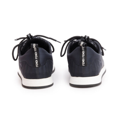Fendi Navy Nylon FFreedom Sneakers, Size 38.5