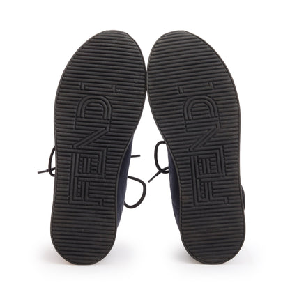 Fendi Navy Nylon FFreedom Sneakers, Size 38.5