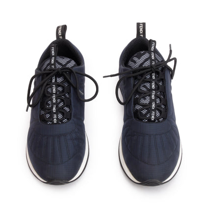 Fendi Navy Nylon FFreedom Sneakers, Size 38.5