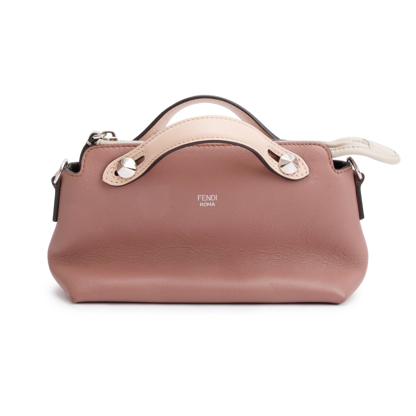 Fendi Neutral Vitello Dolce By the Way Mini Boston Bag